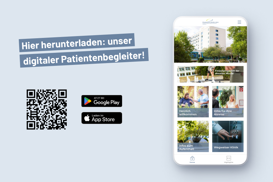 QR Code des digitalen Patientenbegleiter der Frankenland-Klinik QR Code des digitalen Patientenbegleiter der Frankenland-Klinik