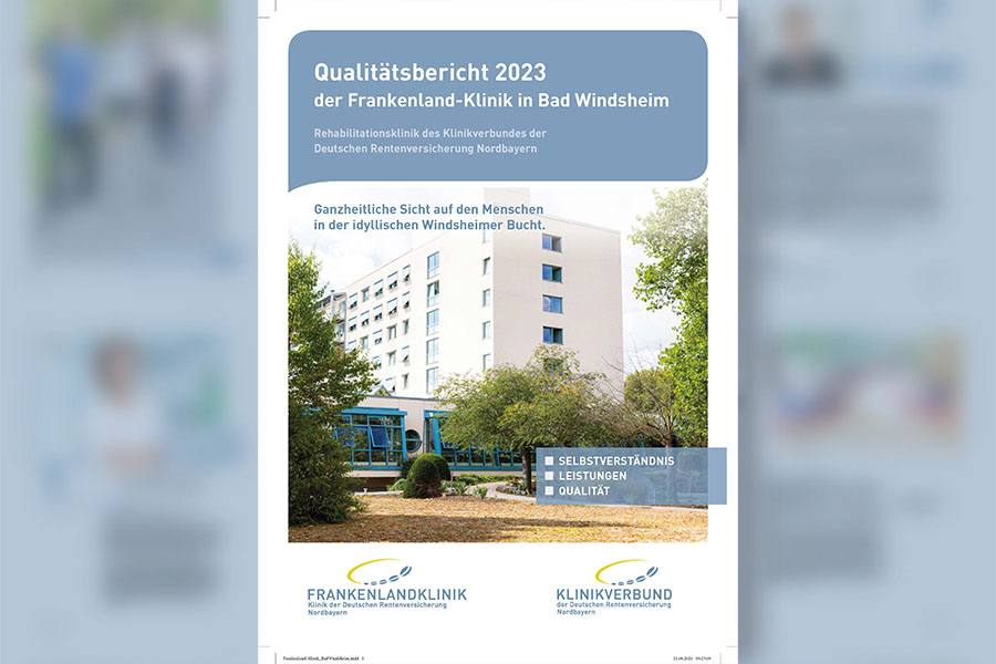 Coverbild des Qualitätsberichts der Frankenland-Klinik 2021.